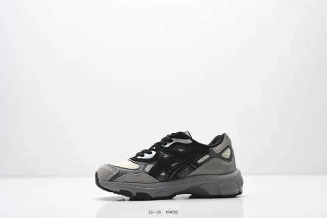 ASICS Negro Gris Malla con Capas Y Sintético Superior Esculpido Densidad Multi Midsole Sneakers Lifestyle 21