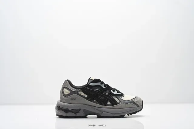 ASICS Negro Gris Malla con Capas Y Sintético Superior Esculpido Densidad Multi Midsole Sneakers Lifestyle 23