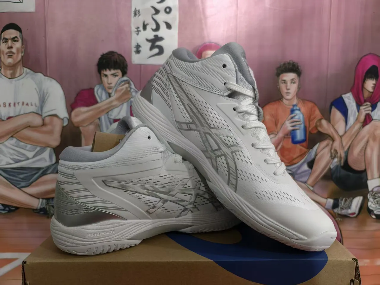 ASICS Gel-Basketball White Silver High-Top Basketball Shoes 4