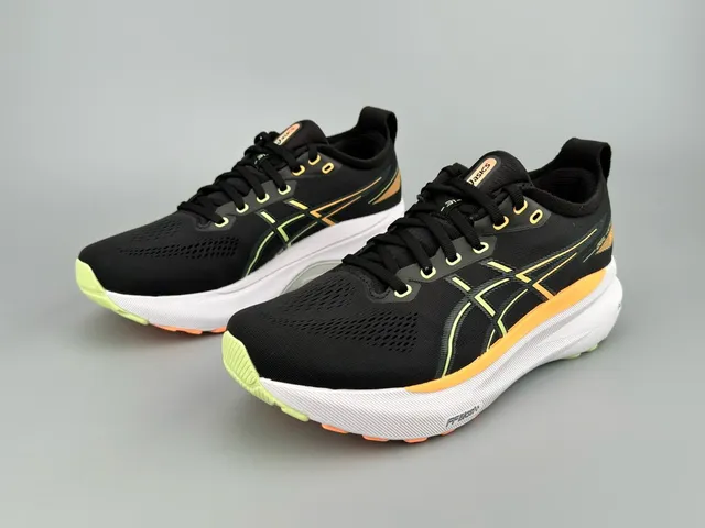 ASICS Gel-Kayano 黑色橙色酸橙跑鞋 2