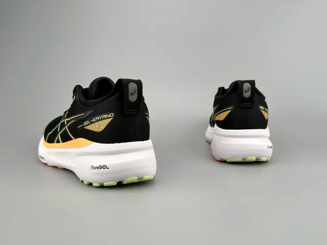 ASICS Gel-Kayano 黑色橙色酸橙跑鞋 3