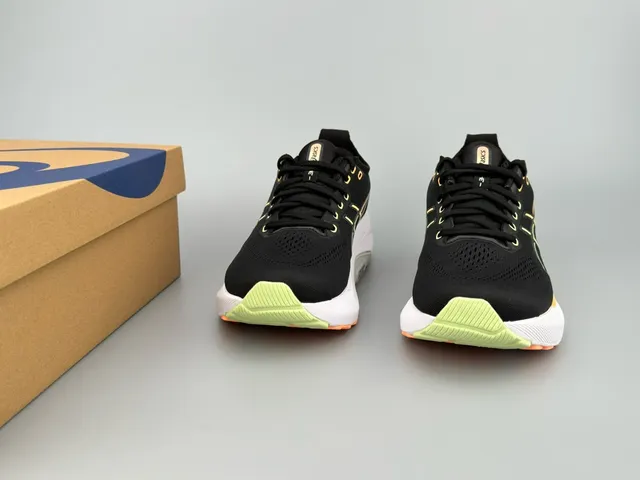 ASICS Gel-Kayano 黑色橙色酸橙跑鞋 6