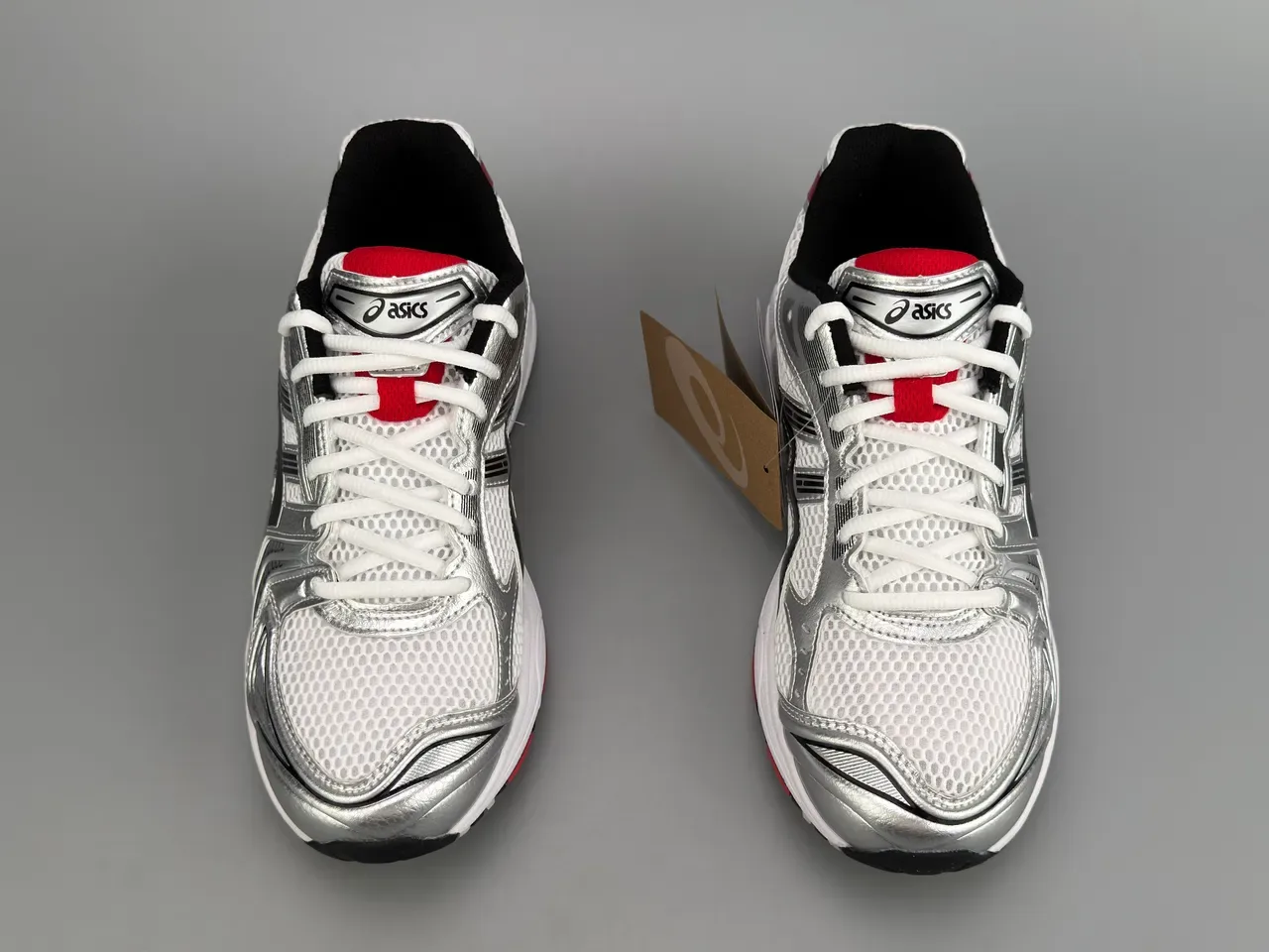 ASICS GEL-KAYANO فضي أبيض أحمر أحذية جري 7