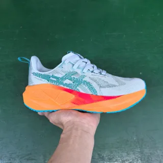 ASICS नारंगी नीली इंजीनियर किन्ट अपर नक्काशीदार बहुरंग मिडसोल रनिंग जूते