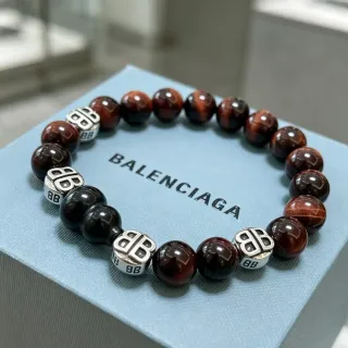 Balenciaga Pulseira Marrom Preto com Encanto de Logo Beaded