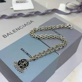 Balenciaga Logo Colgante Cadena Gruesa Collar