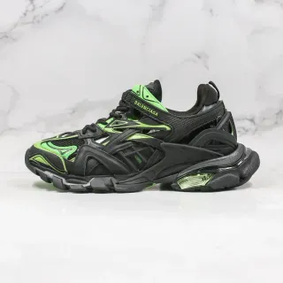 Balenciaga Runner কালো এবং লেবু সবুজ চাঙ্কি স্নিকার্স