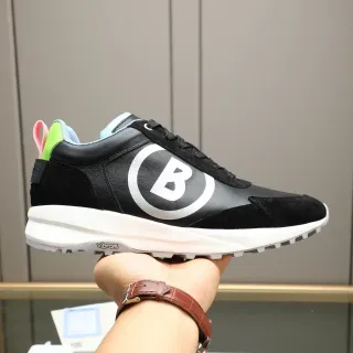 Balenciaga Runner काला सफेद Oversized Circular Logo Mixed Leather-Suede Upper चंकी स्नीकर्स