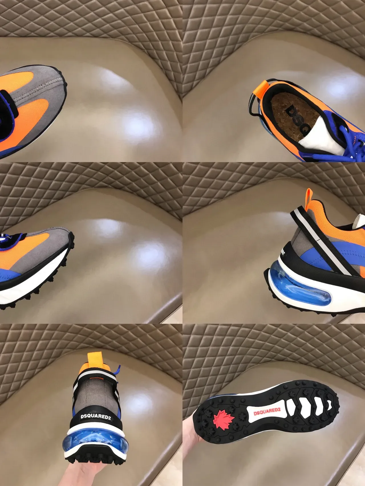 Balenciaga Runner Orange Blue Gray Chunky Sneakers 2
