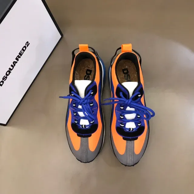 Balenciaga Runner Orange Blue Gray Chunky Sneakers 8