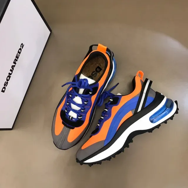 Balenciaga Runner Orange Blue Gray Chunky Sneakers 9