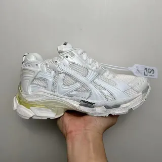 Balenciaga Runner suela blanca amarilla capa sintética jaula chunky sneakers