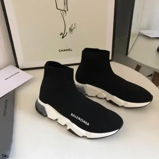 Balenciaga Speed Trainer Black and White Lifestyle Sneakers