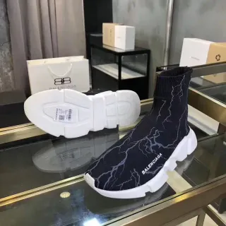 Balenciaga Speed Trainer Black Lightning Bolt Lifestyle Sneakers