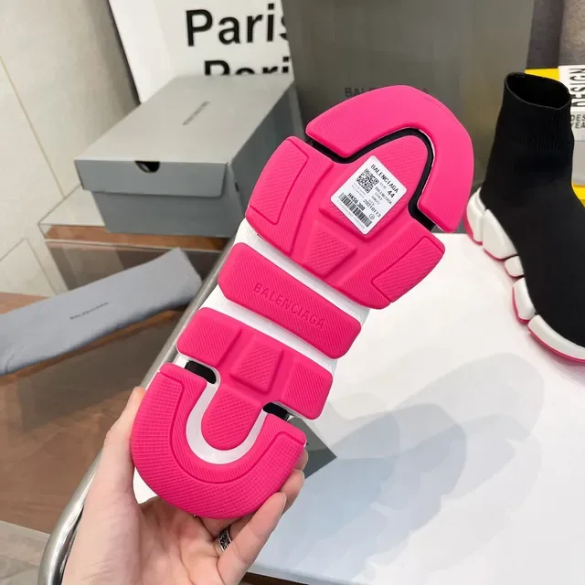 Balenciaga Speed Trainer zapatillas lifestyle negras blancas rosadas 2