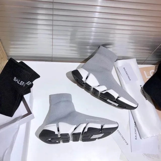 Balenciaga Speed Trainer حذاء رياضي lifestyle رمادي مناسب للجوارب 2