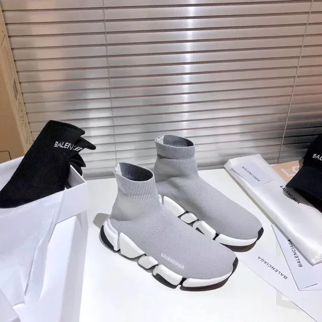 Balenciaga Speed Trainer حذاء رياضي lifestyle رمادي مناسب للجوارب 3