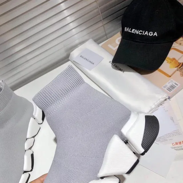 Balenciaga Speed Trainer حذاء رياضي lifestyle رمادي مناسب للجوارب 5