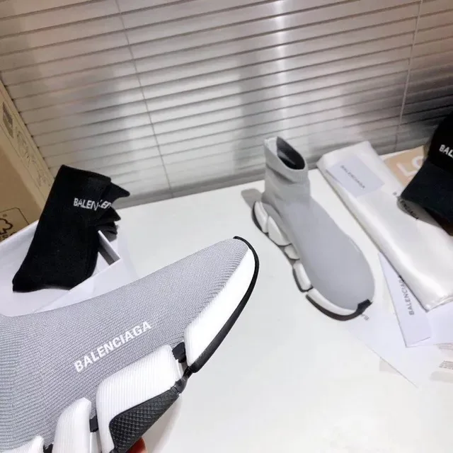 Balenciaga Speed Trainer حذاء رياضي lifestyle رمادي مناسب للجوارب 7