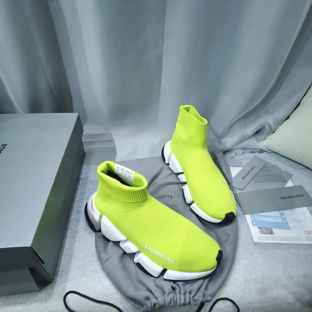 Balenciaga Speed Trainer Neon Lime Lifestyle Sneakers 2