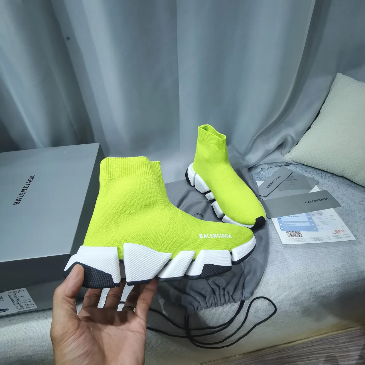 Balenciaga Speed Trainer Neon Lime Lifestyle Sneakers 3