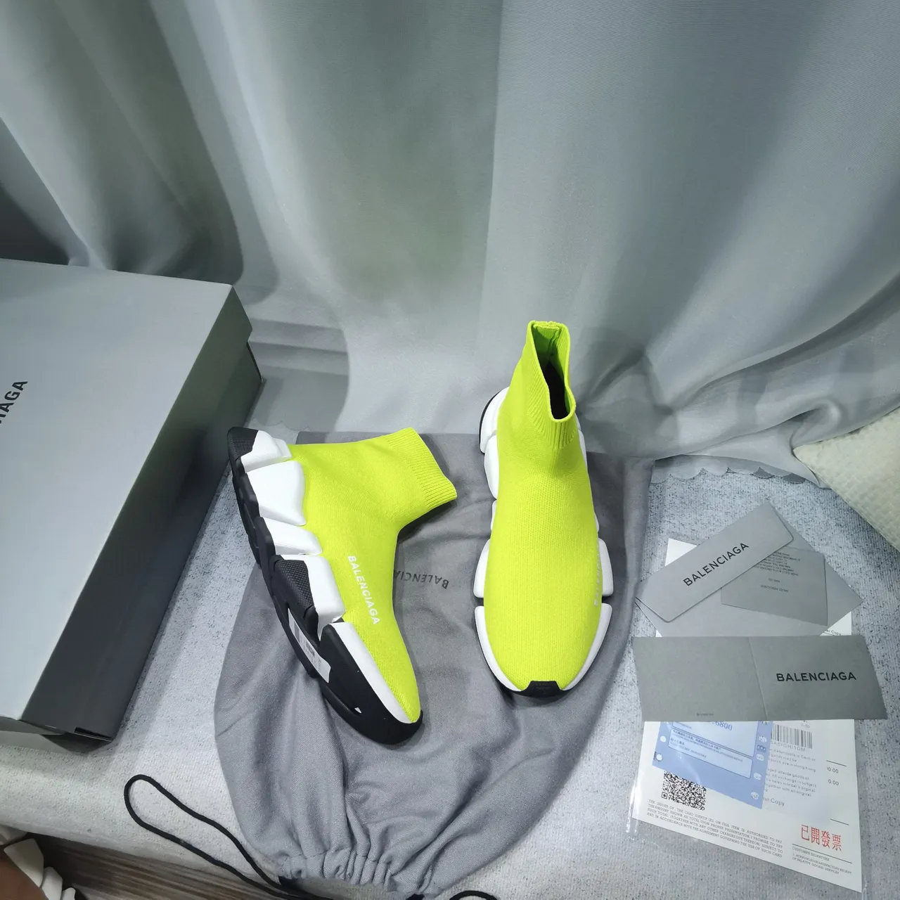 Balenciaga Speed Trainer Neon Lime Lifestyle Sneakers 4