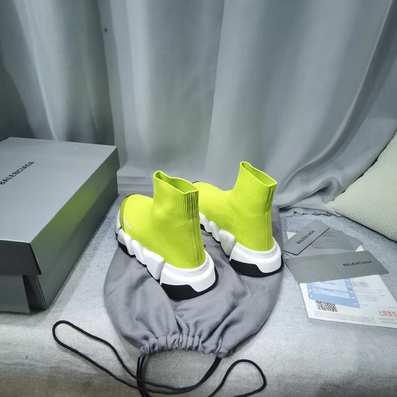 Balenciaga Speed Trainer Neon Lime Lifestyle Sneakers 5