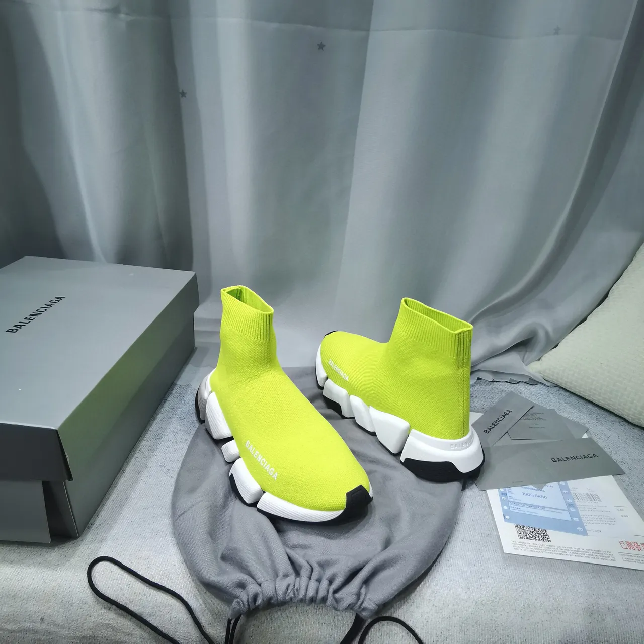 Balenciaga Speed Trainer Neon Lime Lifestyle Sneakers 6