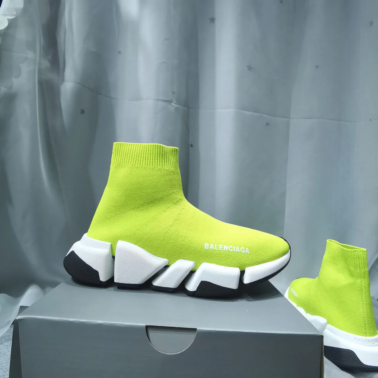 Balenciaga Speed Trainer Neon Lime Lifestyle Sneakers 7