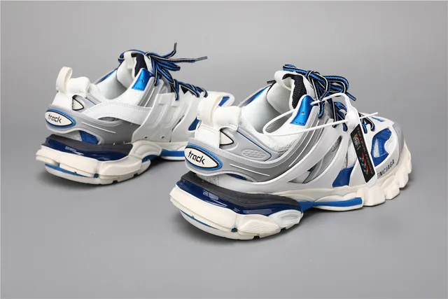 Balenciaga Track Sneaker White Blue Chunky Sneakers 3