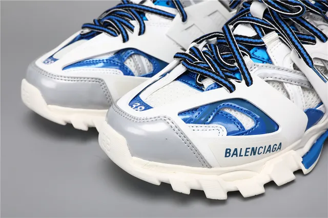 Balenciaga Track Sneaker White Blue Chunky Sneakers 4