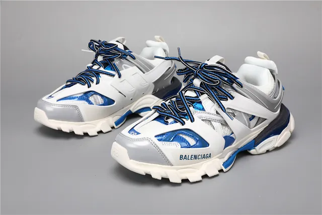 Balenciaga Track Sneaker White Blue Chunky Sneakers 5