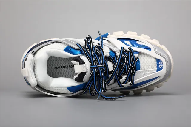 Balenciaga Track Sneaker White Blue Chunky Sneakers 7