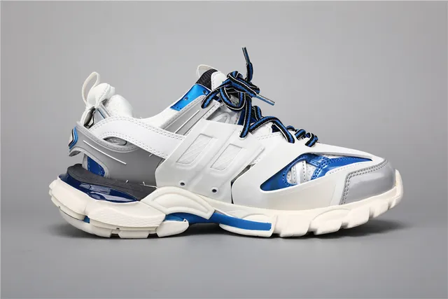 Balenciaga Track Sneaker White Blue Chunky Sneakers 8