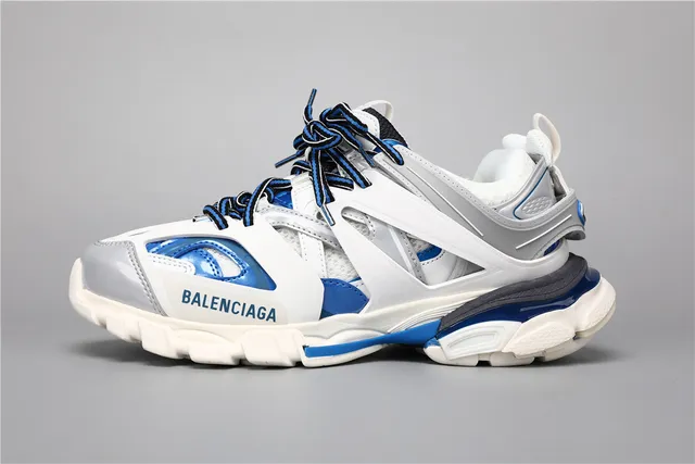 Balenciaga Track Sneaker White Blue Chunky Sneakers 9