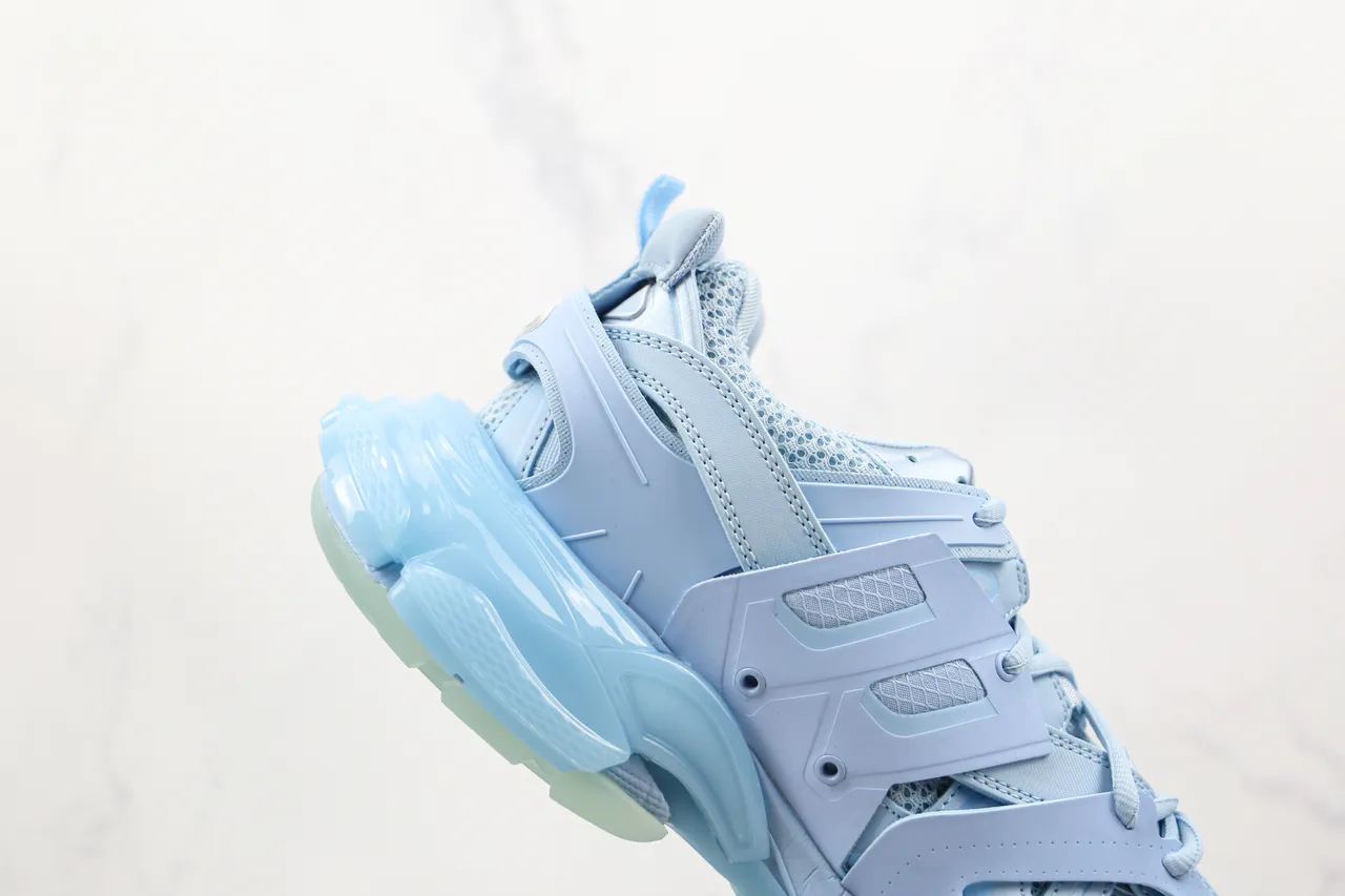 Balenciaga Track Trainer Light Blue and Mint Green Chunky Sneakers 6
