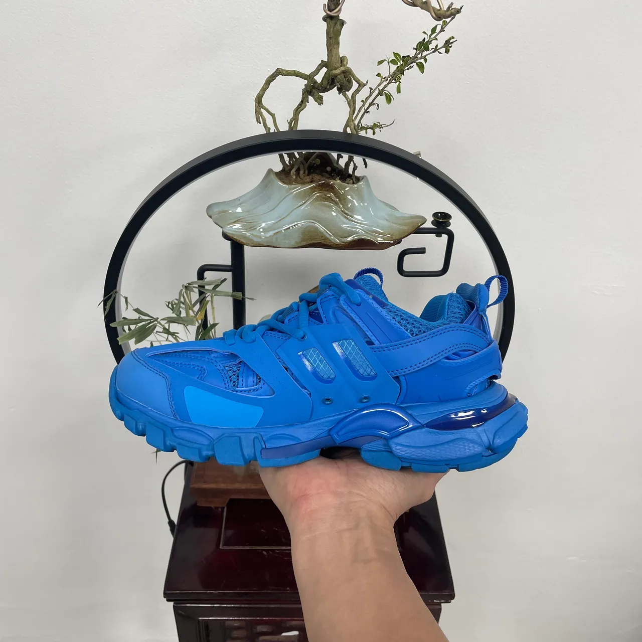 Balenciaga Track Trainer Monochromatic Blue Chunky Sneakers 4
