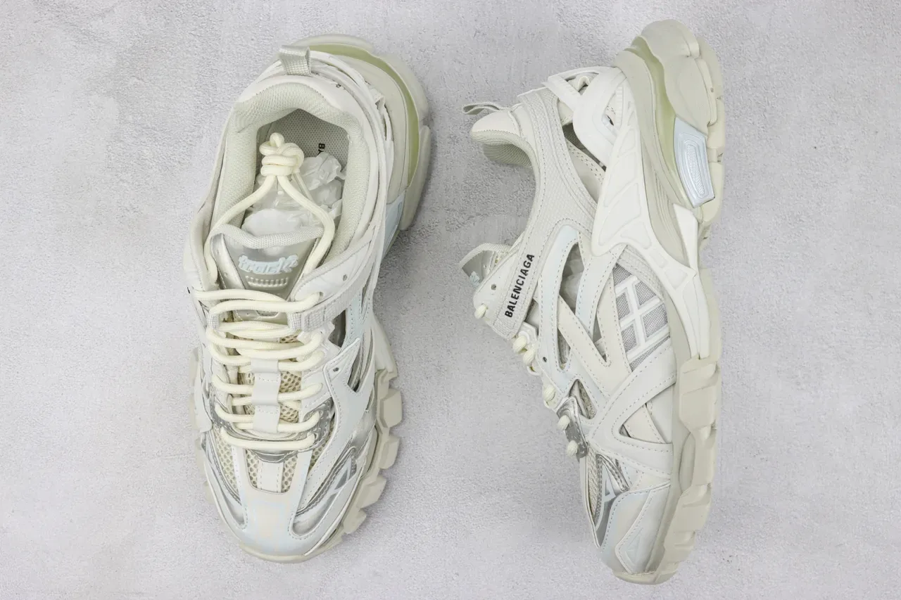 بالنسياغا Track Trainer أوف وايت حذاء رياضي سميك 3