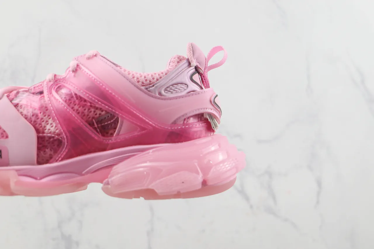 Balenciaga Track Trainer Pink Transparent Chunky Sneakers 7