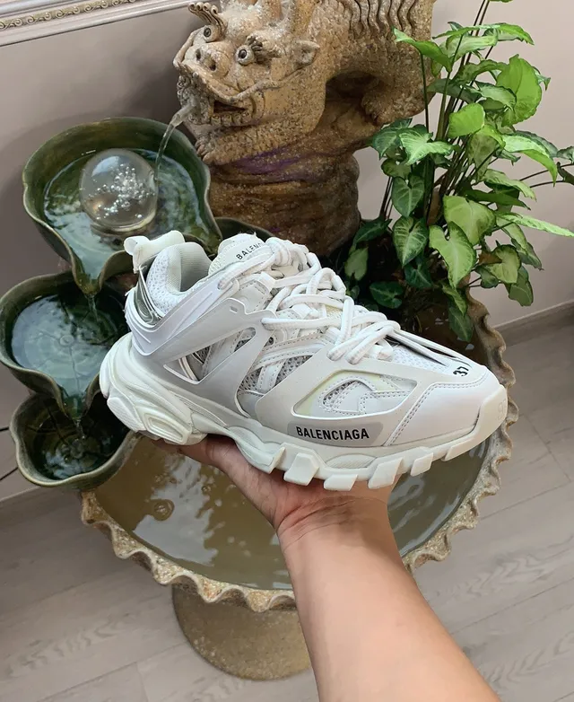 Balenciaga Track Trainer White Silver Chunky Sneakers 11