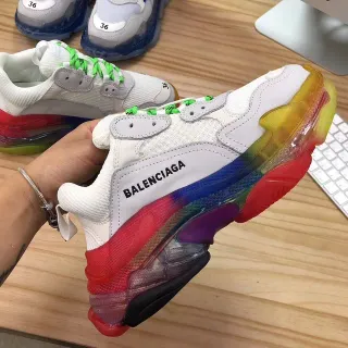 Balenciaga Triple S Rainbow Gradient Chunky Sneakers