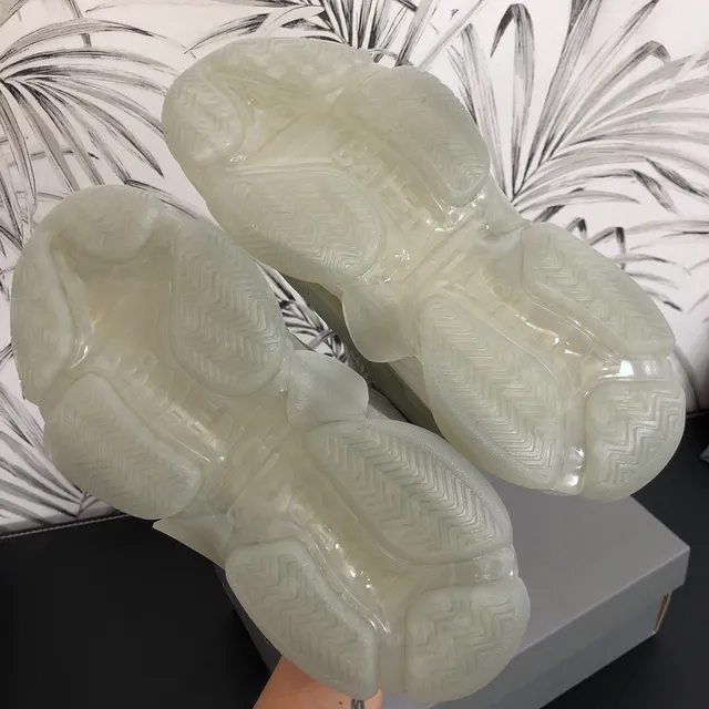 Balenciaga Triple S White and Gray Chunky Sneakers 3