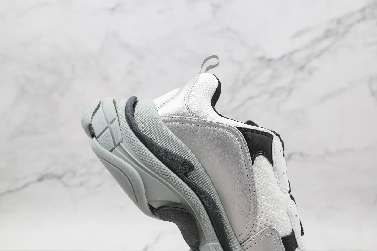 Balenciaga Triple S White Black Gray Chunky Sneakers 6