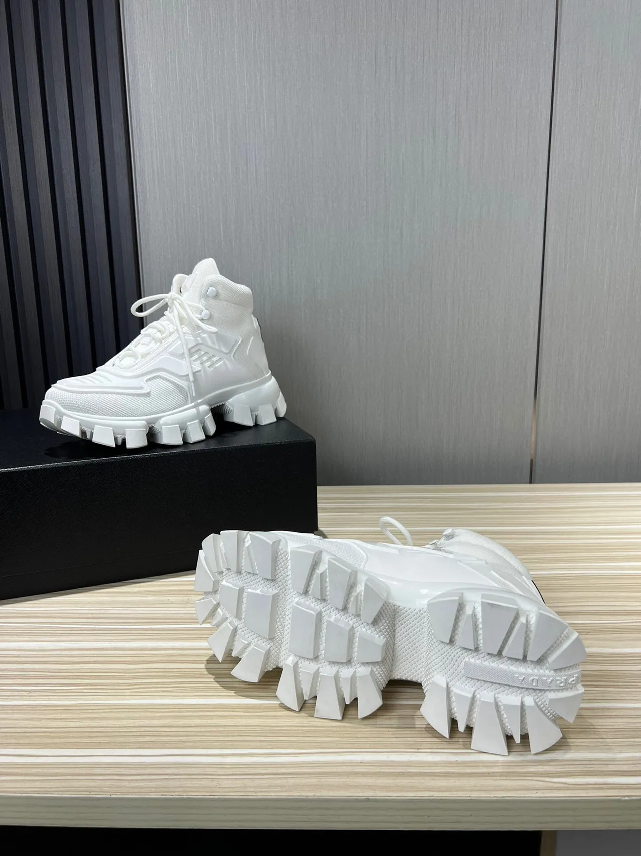 Balenciaga White High-Top Sole Chunky Sneakers 2