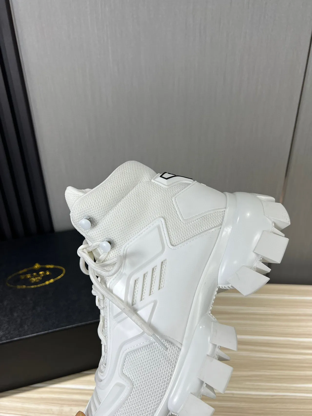 Balenciaga White High-Top Sole Chunky Sneakers 9