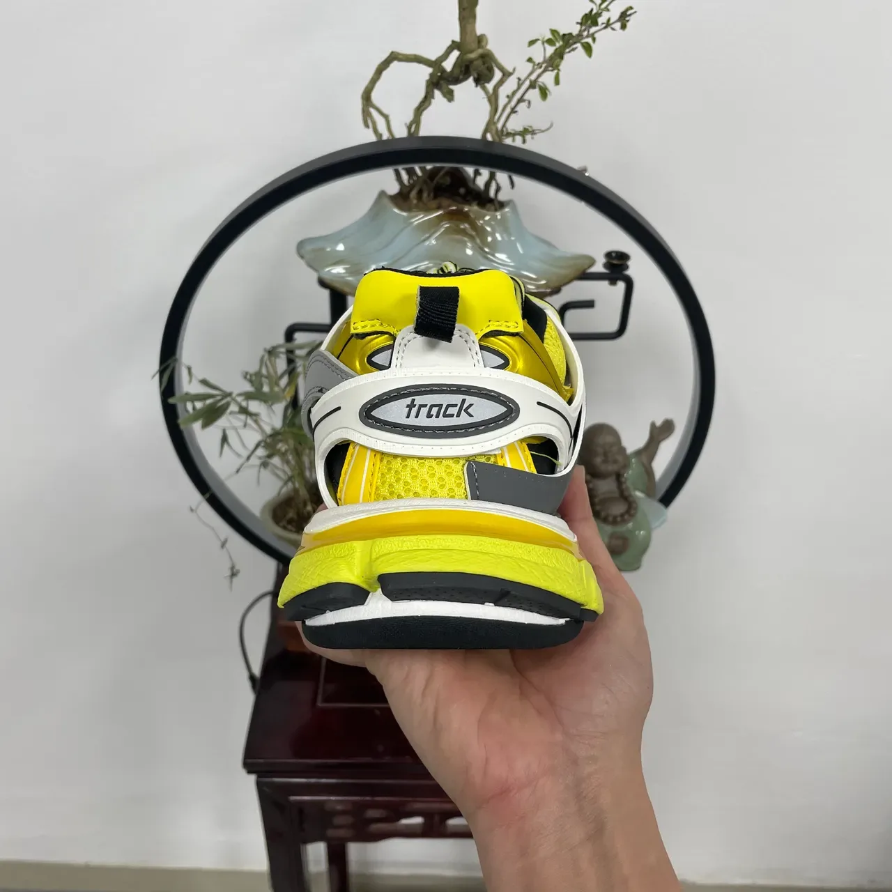 Balenciaga 黄色灰色鞋底 Cage Overlay 厚底鞋 4