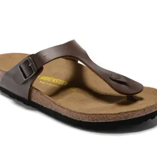 Birkenstock Arizona भूरा चमड़ा केजुअल सैंडल