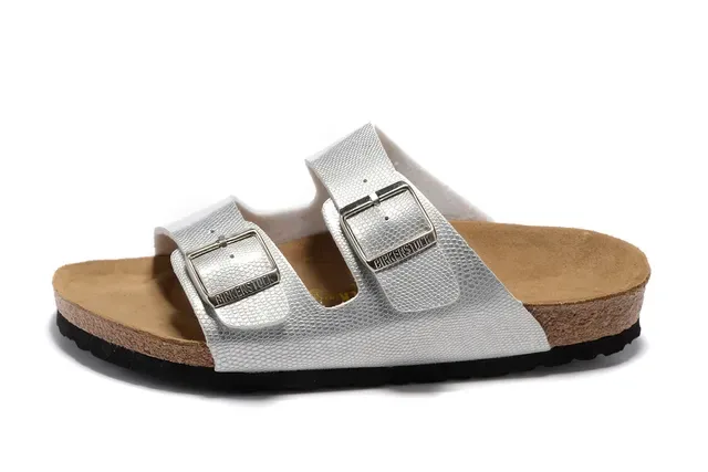 Sandales Birkenstock Arizona Argent Métallique Casual 2