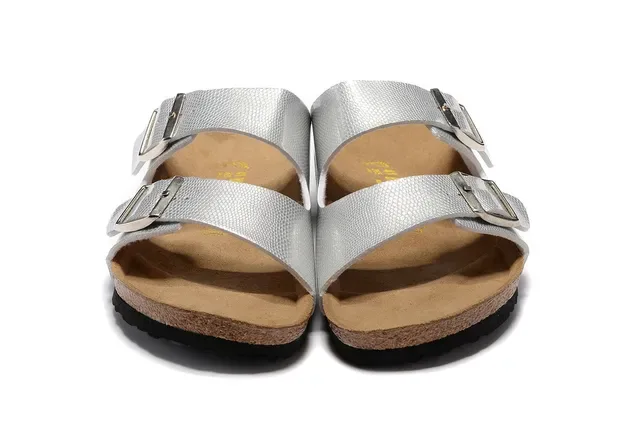 Sandales Birkenstock Arizona Argent Métallique Casual 3