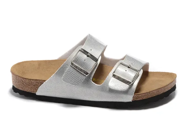 Sandales Birkenstock Arizona Argent Métallique Casual 4